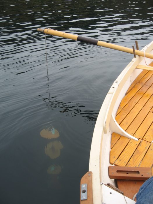 The Rocker Stopper were most effective when deployed well away from the gunwale. A pair of oars served as outrigger booms.