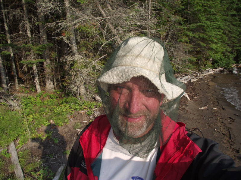 A head net is essential gear for any Lake Nipigon trip. Mosquitoes weren’t too bad at anchor most nights, but ashore, they were fierce and unrelenting.