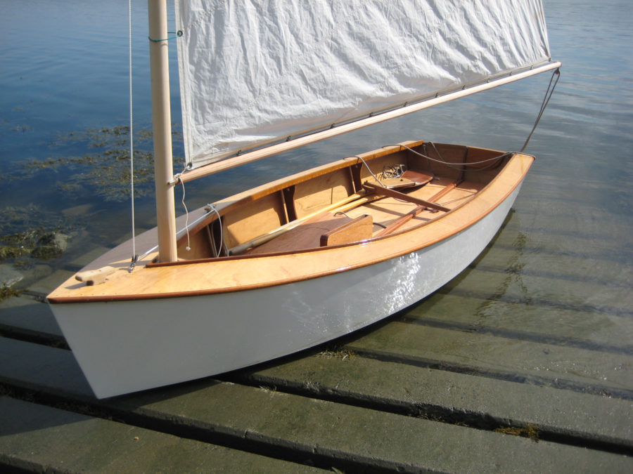 lapstrake sailboat
