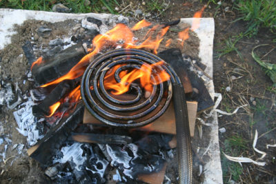 This ShowerCoil system is fantastic! With a fully stoked fire and a bit of practice