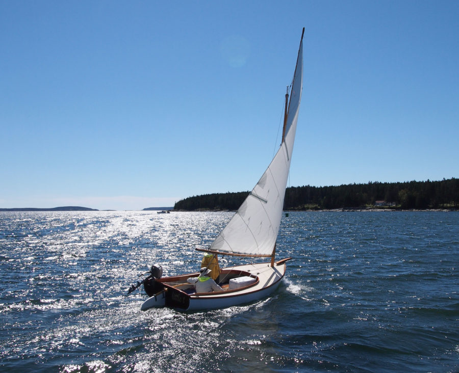 Sailed level, the Marsh Cat has very little weather helm and can clip along at 5 to 6 knots.