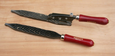 Shinto's Planer Saw Rasp (top) and 9" Saw Rasp