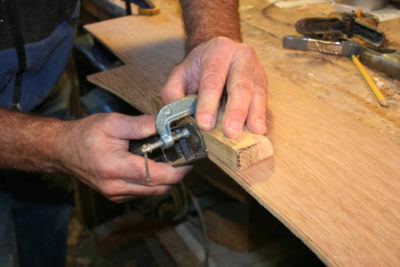 This small fence of locust wood took about five minutes to make.