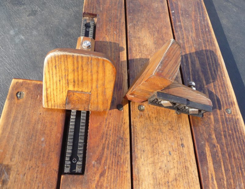 The heel brace in the author’s Dias Harrier, RANTAN, is fixed to a single racing-shell stretcher track set in the floorboards. The fine adjustment it offers may not be needed by most rowers.