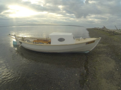 With the sun peeking through the morning clouds, the ALISON is ready for motoring east across Puget Sound.