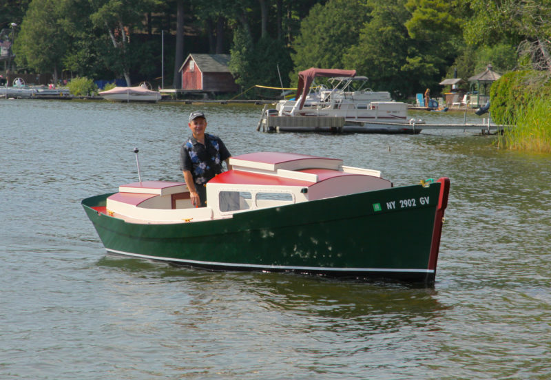 STILL THINKING is a Redwing 18, Barry Dusharm's first power boat.