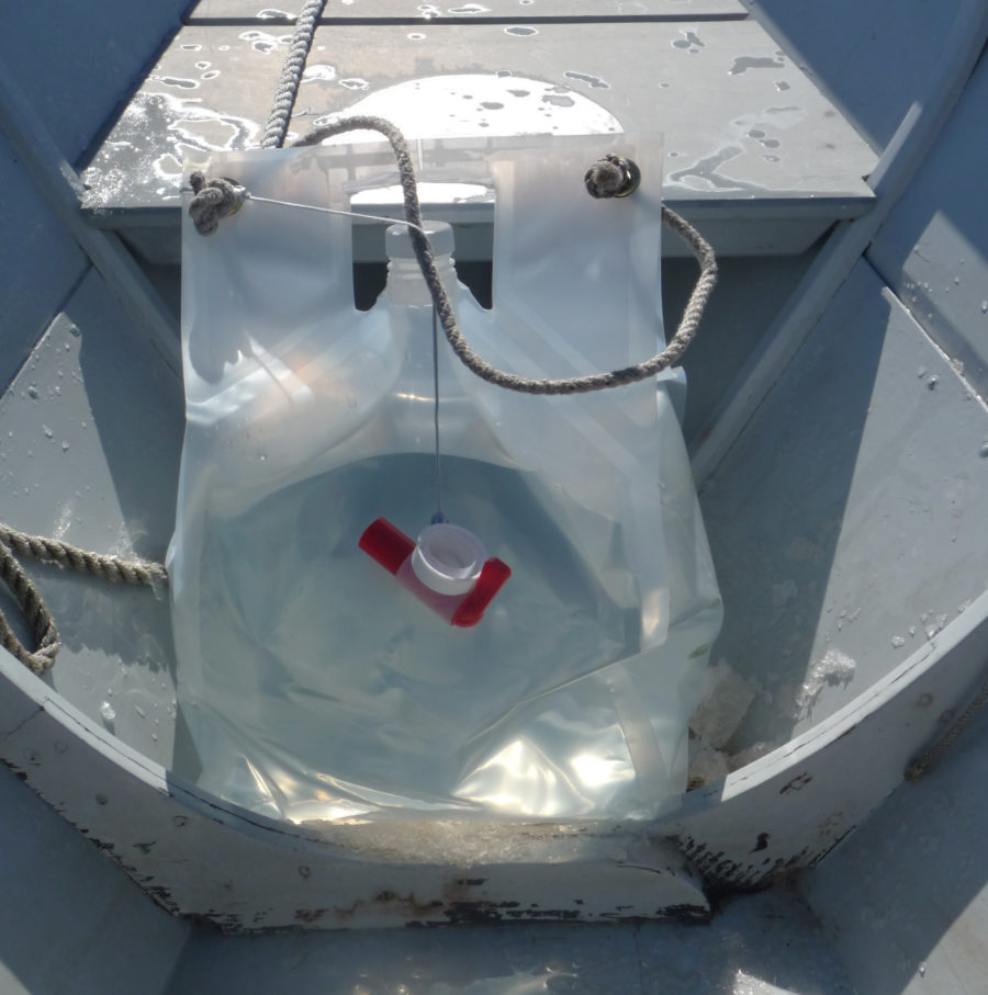The 40-plus pounds of water that the 5-gallon Smart Bottle holds provides an effective weight for trimming a small boat.