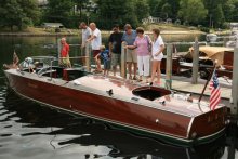 Visitors at the Alton Bay Boat Show