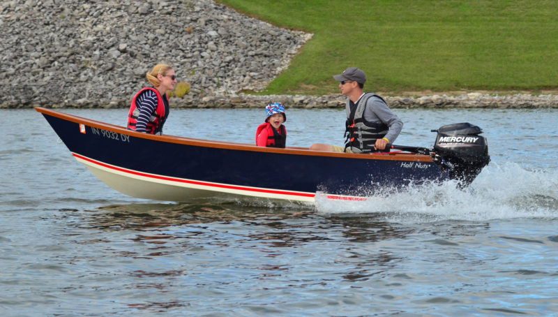 With a family of three aboard, there's plenty of room and capacity to take on almost another 200 lbs.