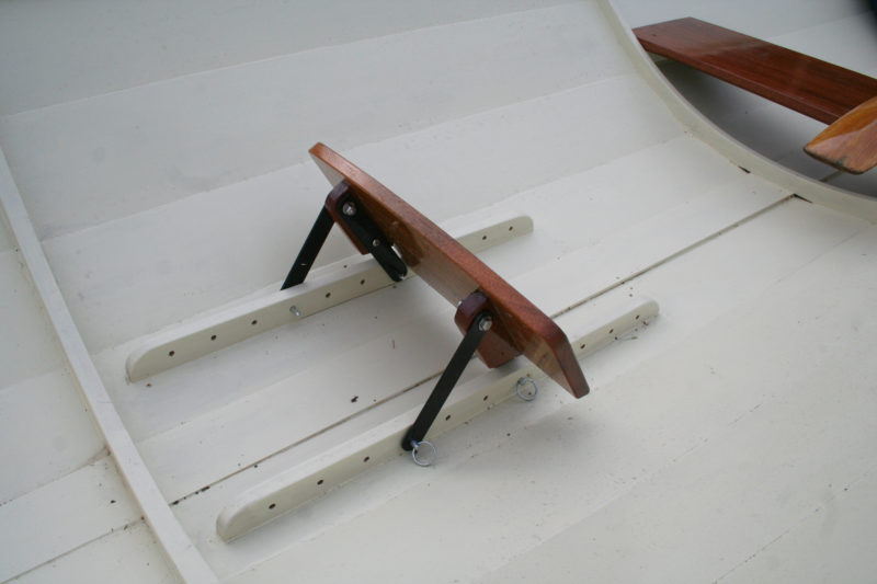The footboard is adjustable for a wide range of lengths and provides a broad and solid base to push from to put power into rowing.