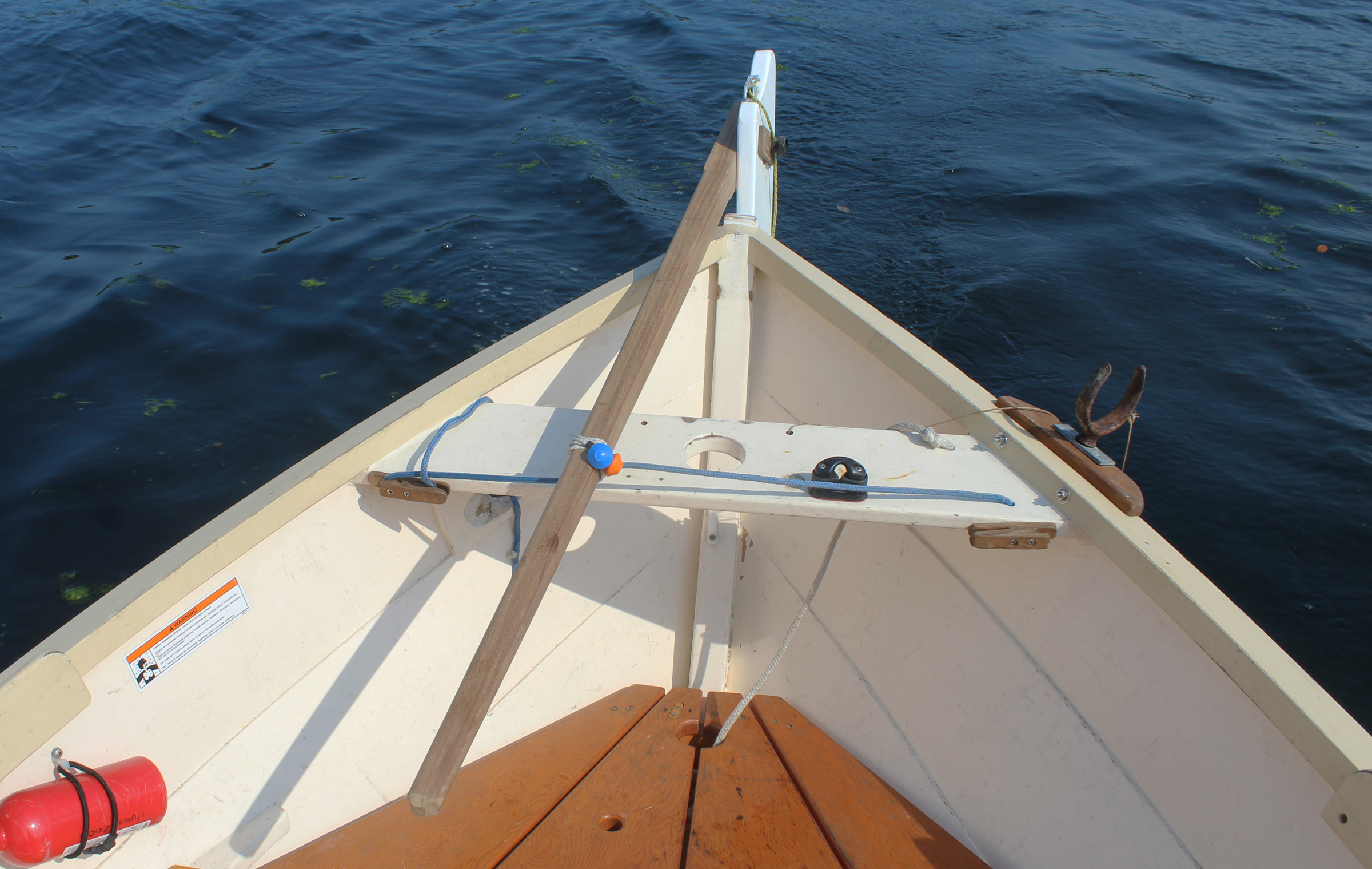sailboat rudder and tiller
