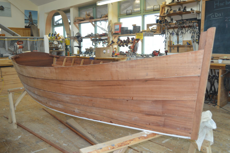 The Harbor Master Skiff was designed by John Brady, the President and CEO of the Museum.