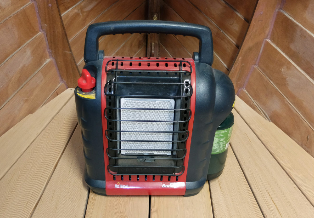 The Buddy Heater will shut itself off if its sensor detects a drop in oxygen levels or if it tips over.