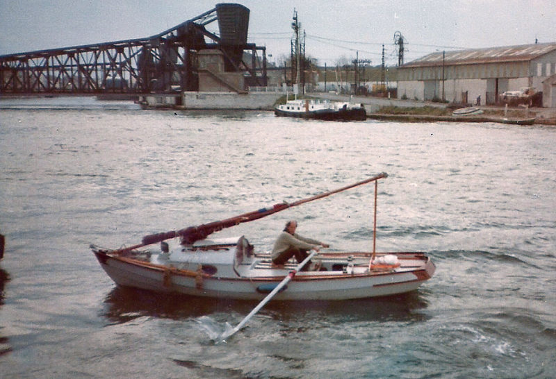 Sète, South of France, after being on land to do a repair to the rudder, 1979