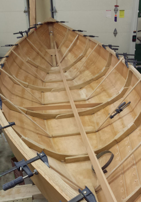 With the hull complete, the gunning dory is ready for the interior accoutrements.