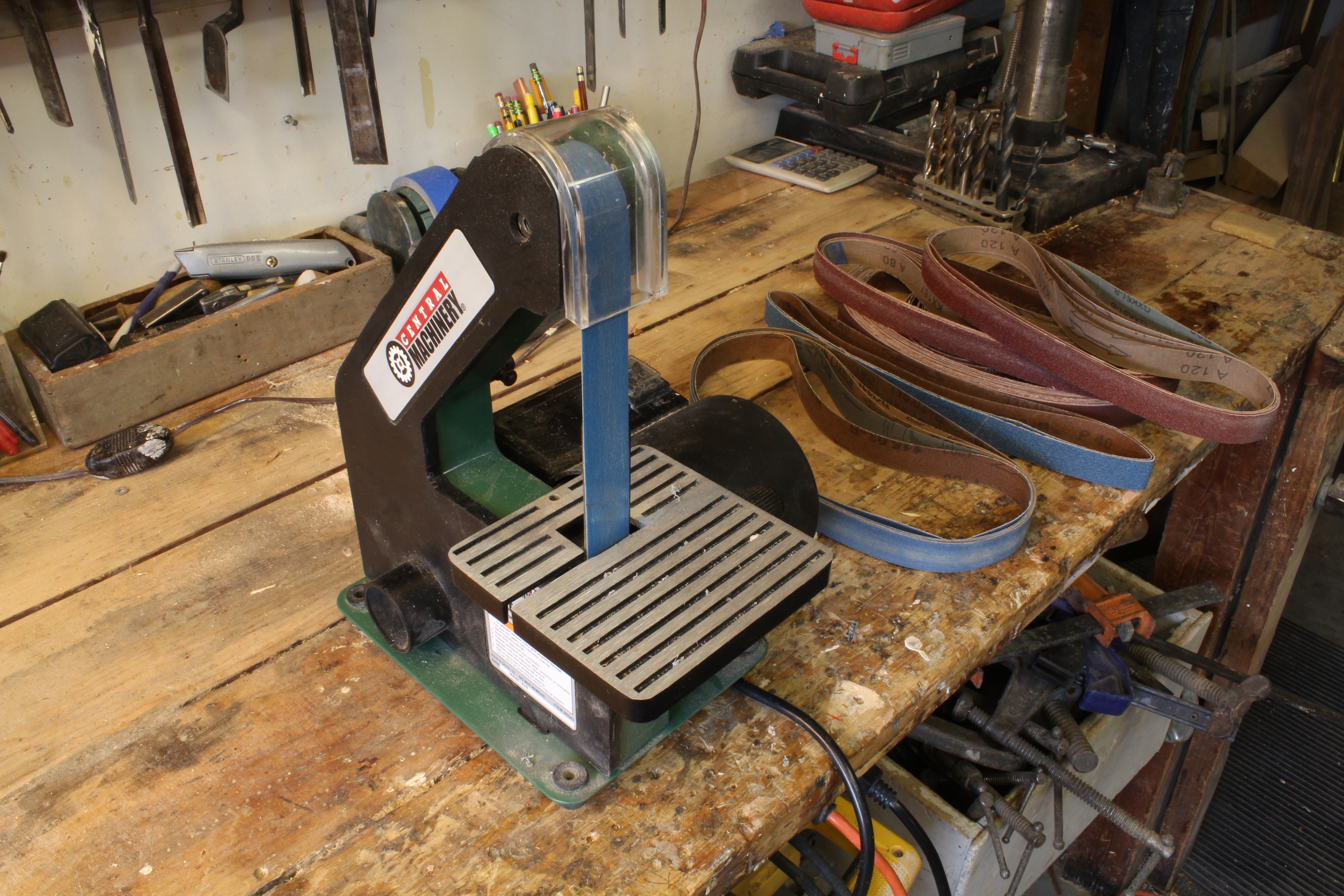 2 x 28" 120 grit sanding/grinding belts to fit Eastwood grinder/sanders 9 pc 