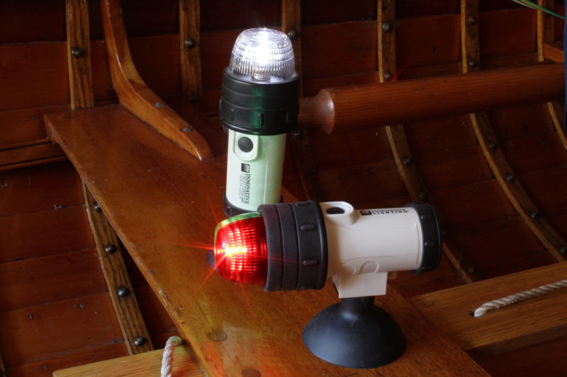 The lights come with either suction cups, as seen here, or with clamps.