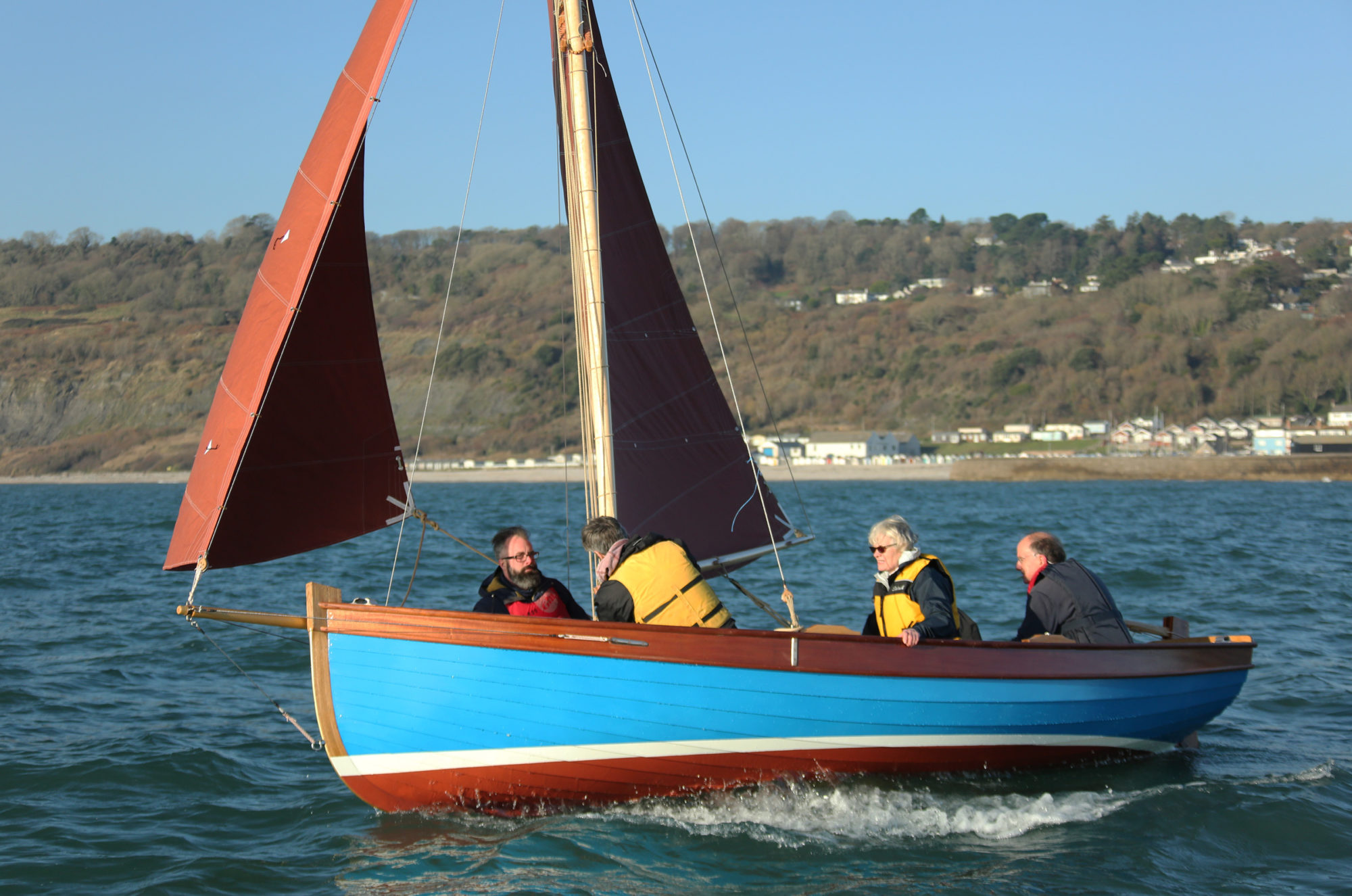 small gaff sailboat