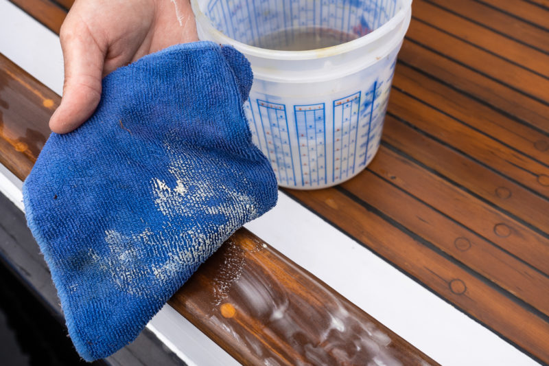 Clean up the area with a microfiber cloth.
