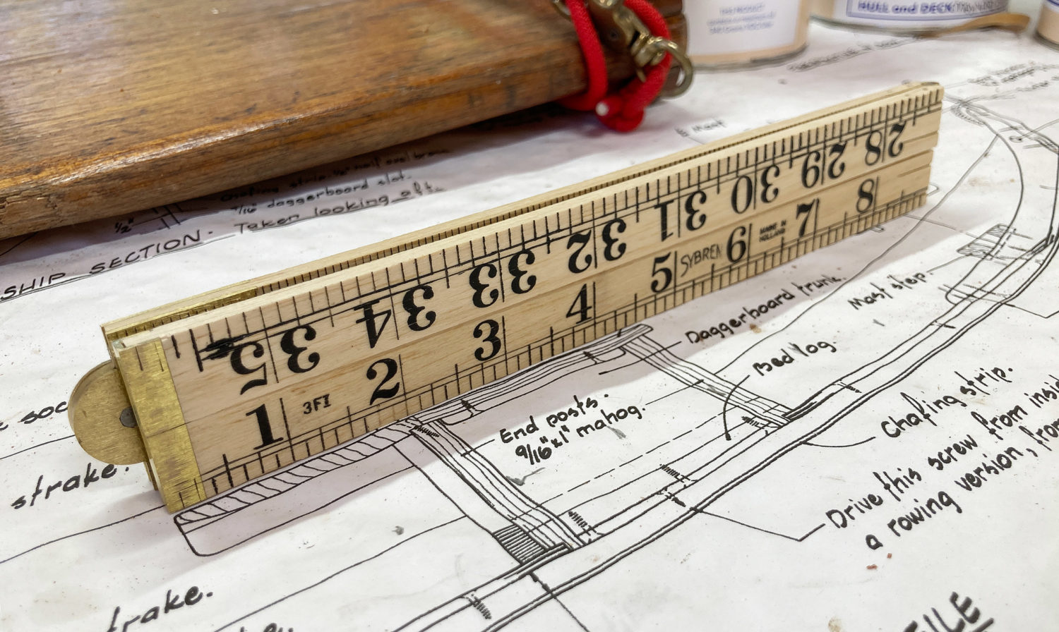 An Old-School Folding Ruler | Small Boats