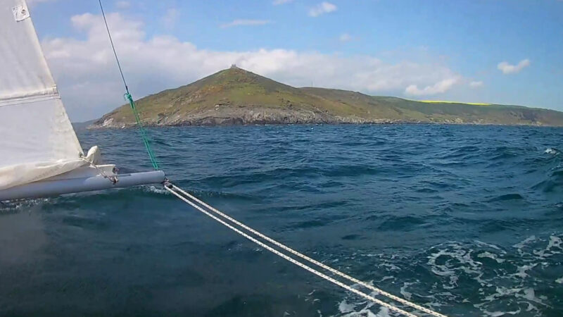 Rame Head over boomed sail