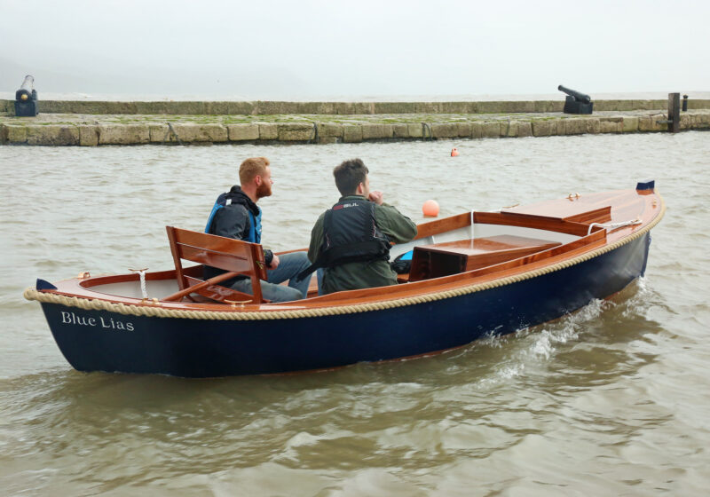 Two men in cockpit of Gartside #261 launch.