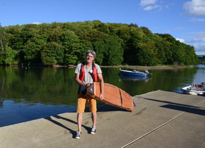 Man with folded Seahopper Lighter