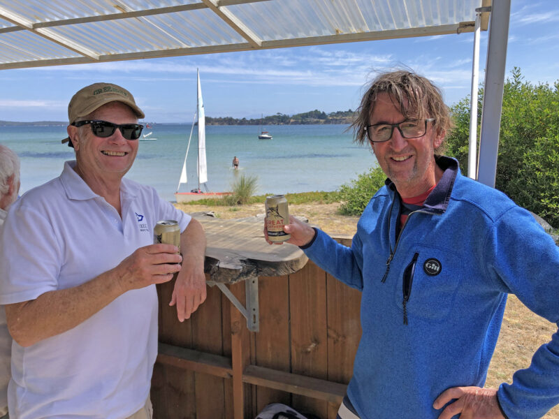 Alonnah Sailing Club bar and beach