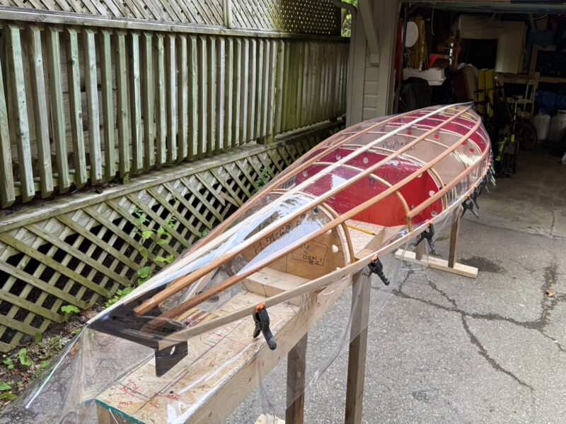 Urban Boat kayak being skinned