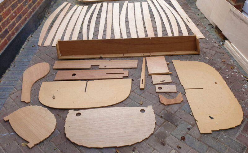 The Barrowboat kit unpacked.