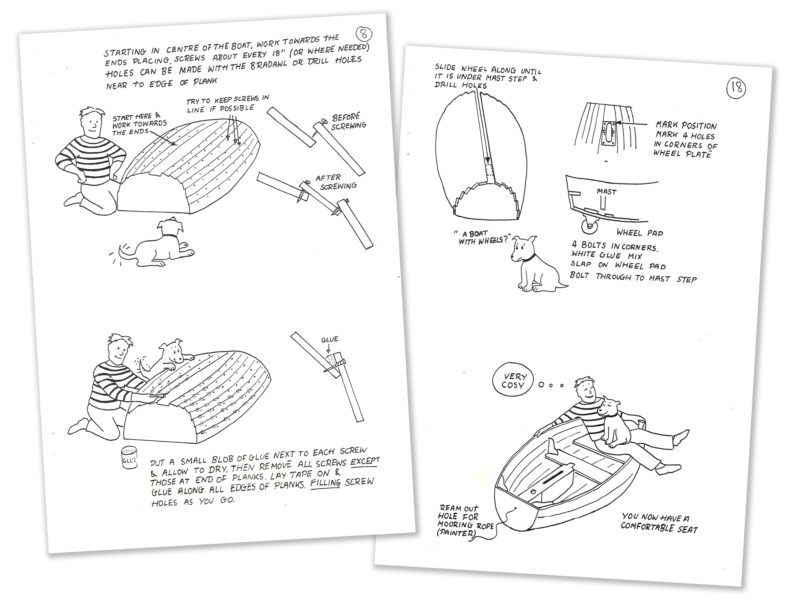 Pages from the Barrowboat kit manual.