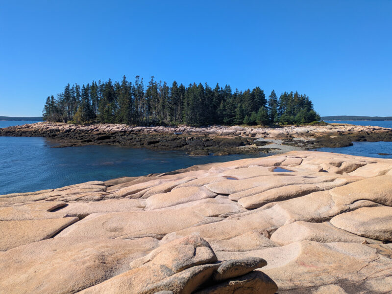 Little Black Island seen from Black Island, Gulf of Maine.