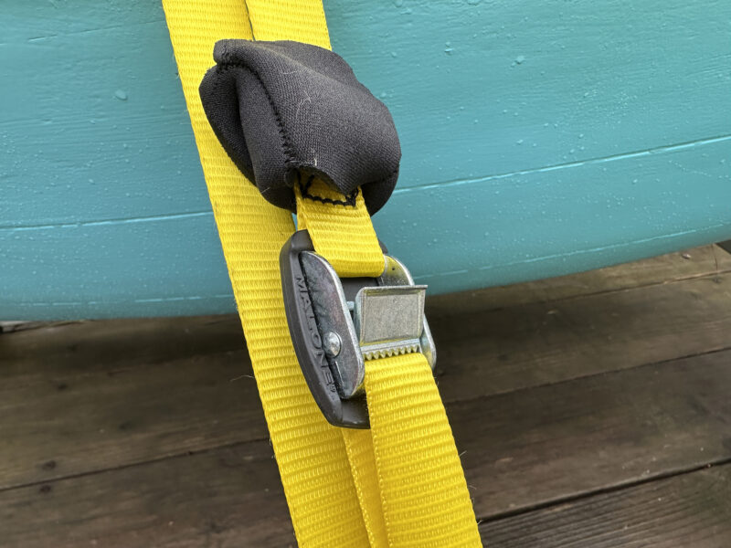 Malone load straps have neoprene covers to protect the buckles.