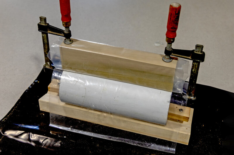 Creating a form for laying up a piece of custom hardware.