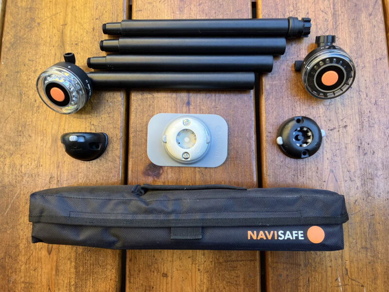 Navisafe Complete Dinghy Light kit with nylon bag.