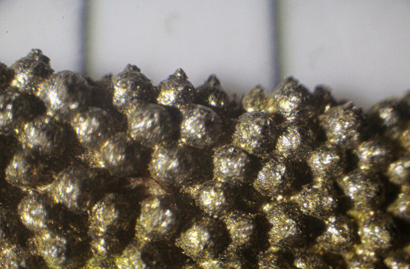 Close up of teeth on fine Kutzall rasp.