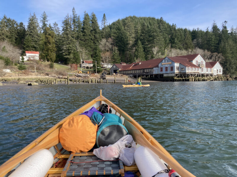 Pillar Rock Cannery from the water.