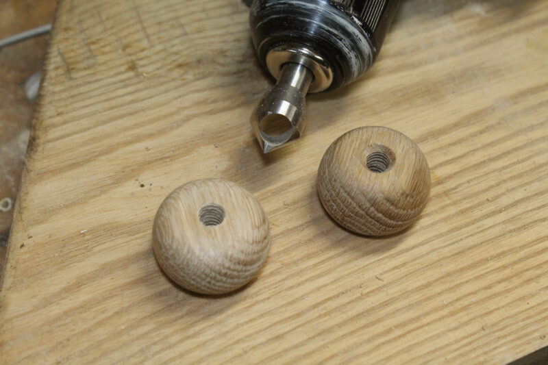 Two hand-made parrel beads awaiting finishing.