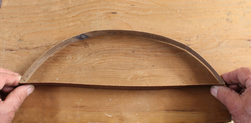 Template for a sanding bow.